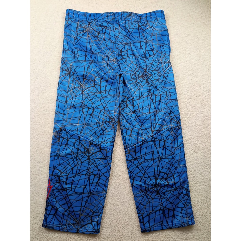 Spyder Marvel Spider-Man Pants Kids XL 18 Blue Good Web Print Fleece Athletic - Picture 11 of 13